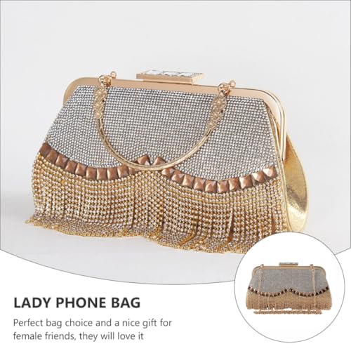 Pochette de soirée pour femme en strass et polyester chic