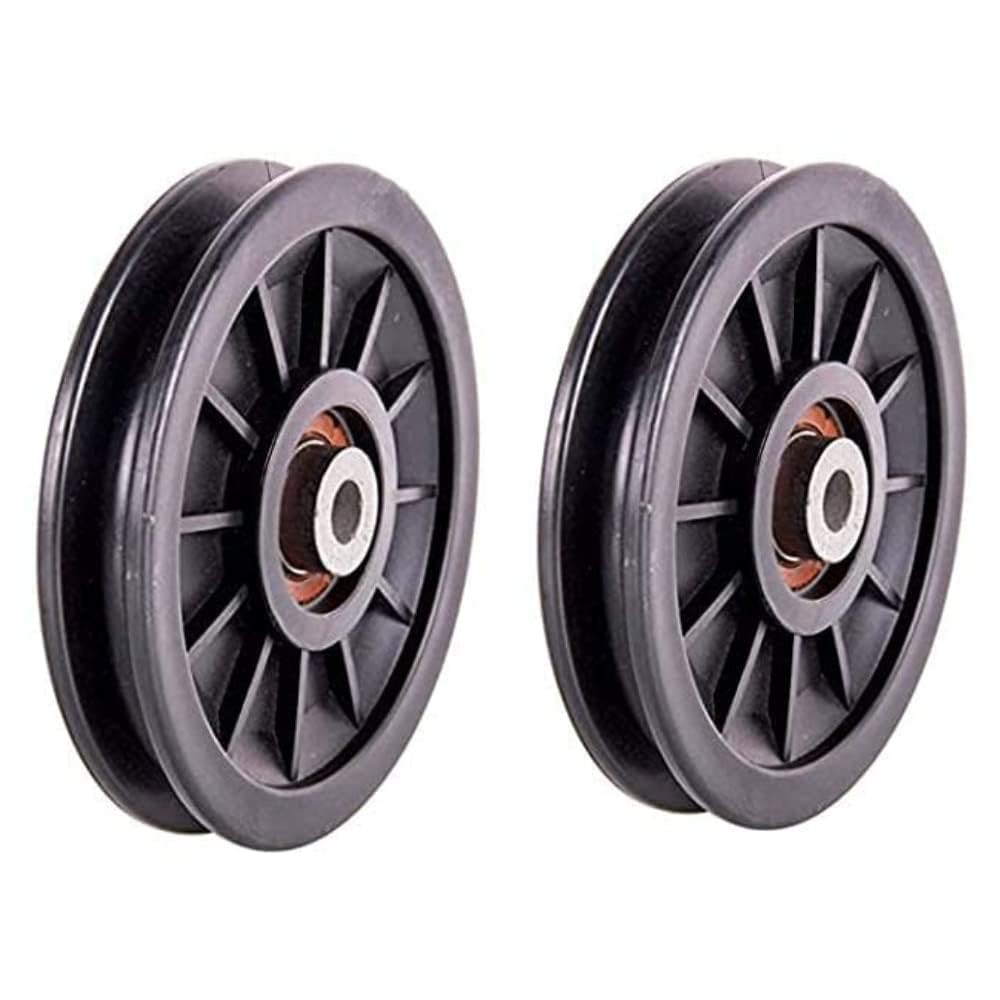 Wirmon Gym Pulley Latest Exercise Gym Machine Attachment with Inbuilt Bush and Bearing 4 Inch Black (Pack of 2)-image-10