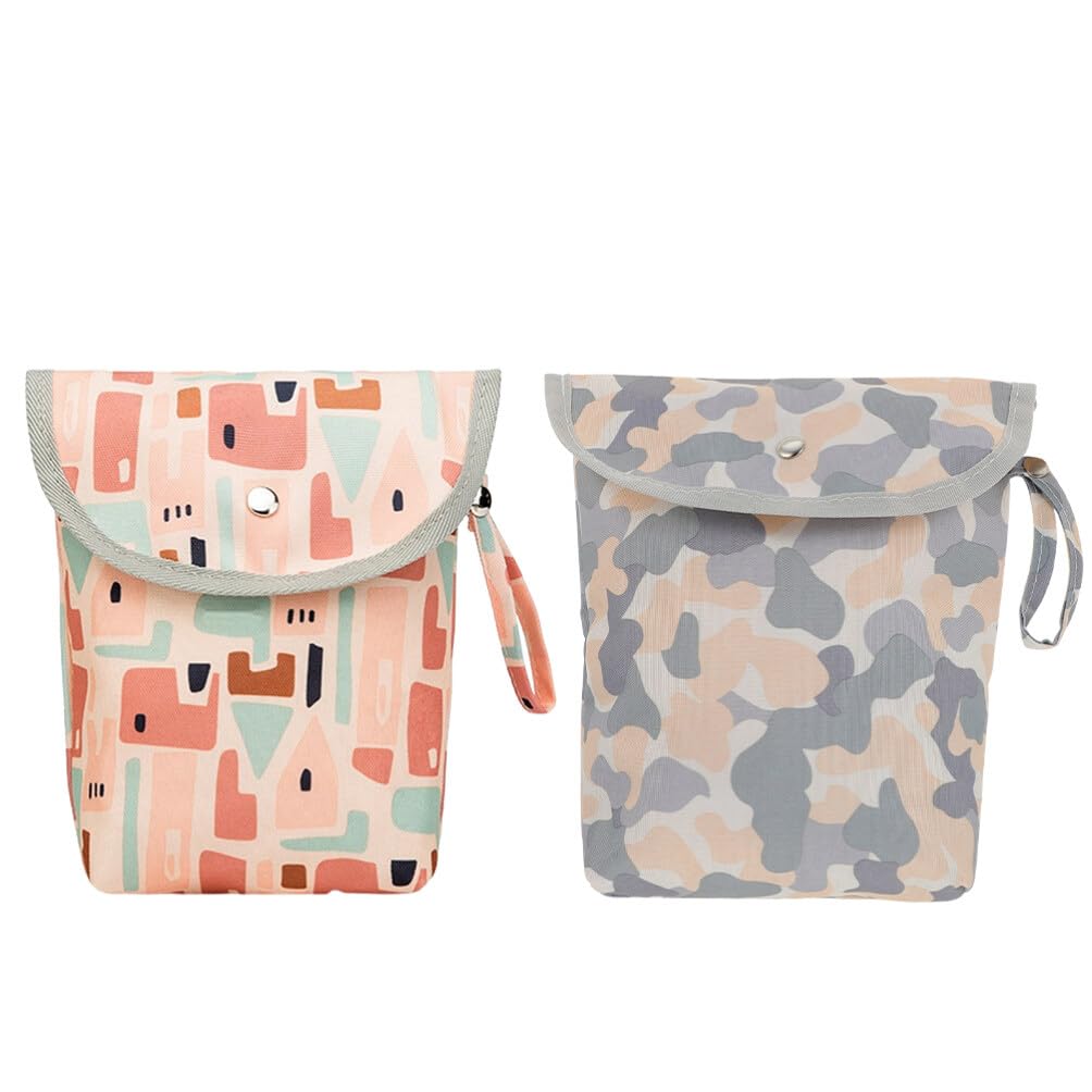 ABOOFAN2pcs Diaper Bag Menstrual Pad Bag Portable Nappy Bags Women Care Bag Travel Purses for Women Lipsticks Toddler Purses Diaper Container Nylon Multifunction Newborn Sanitary Napkin