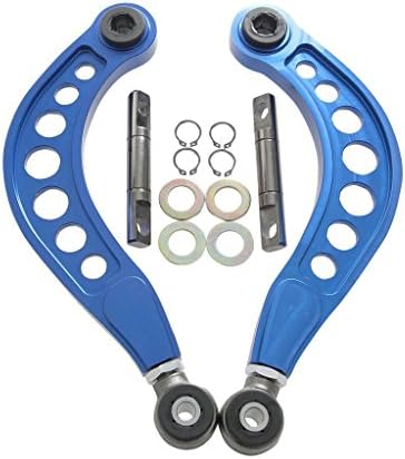 BLACKHORSE-RACING 2PCS Rear Adjustable Upper Camber Kit Blue Compatible with 2006 2007 2008 2009 2010 2011 2012 2013 2014 2015 Honda Civic LX EX DX SI