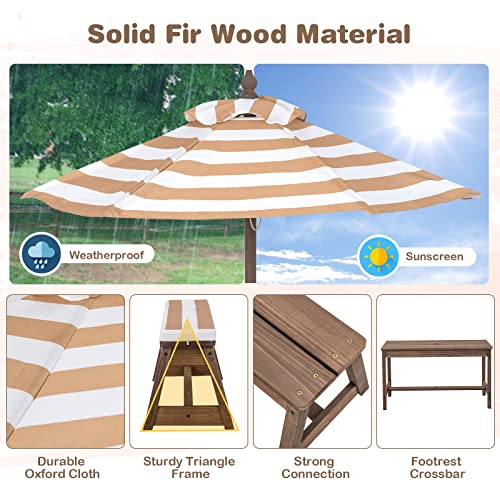 Honeyjoykidspicnictableoutdoorwoodentablebenchsetwremovablecushionsandumbrellastripefabricchildrenbackyardfurnitureforpatiogardengiftfortoddlerboysgirlsage3coffee Urban Country Home Decor Honey joy kids picnic table outdoor wooden table bench set wremovable cushions and umbrella stripe fabric children backyard furniture for patio garden gift for toddler boys girls age 3coffee urban country home decor