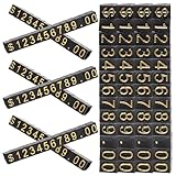 KJHBV 10 Juegos de Cubos de Visualización de Precios Negros de Abs y Aluminio, Fáciles de Instalar y Desmontar, Ideales para Tiendas de Joyería y Accesorios