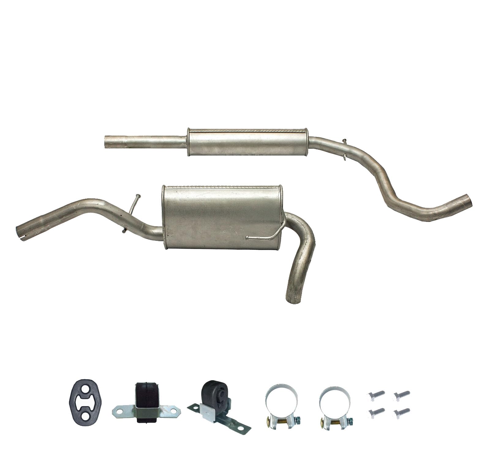 Ferroz Export Ersatz für VW Lupo 1.0 1.4 (6X1,6E1) ab. Bj. 1997-2004 Mittelschalldämpfer, Endschalldämpfer