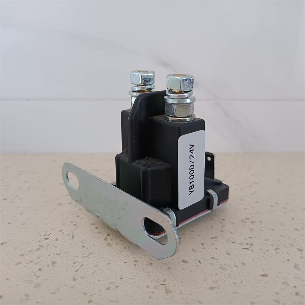 JWDAWN YB100D YB150D 24V 100A 150A DC Pump Contactor 24 Volt 100 150 Amp Lift Solenoid Switch Relay for Electric Vehicle Material Handling Forklift Pallet Truck Stacker Golf Cart (YB100D)