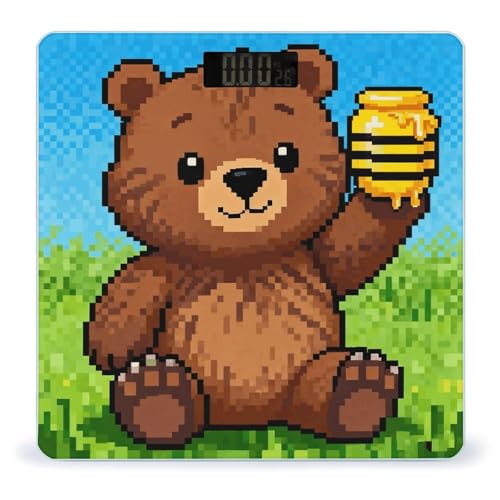 Báscula digital para baño Rustica Bear con base antideslizante miniatura 1