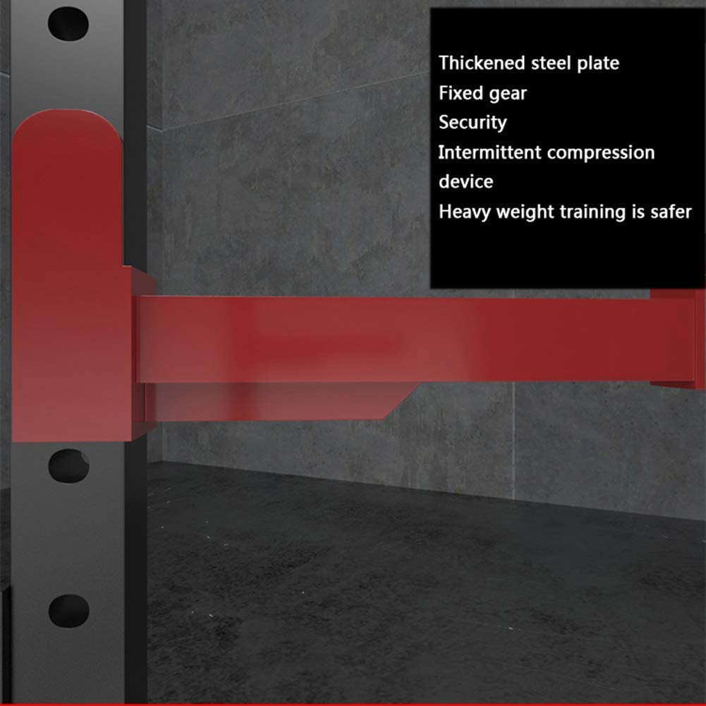 OTQEFTN Squat Rack Stand Barbell Free Press Bench Home Gym Squat Rack Stands, Adjustable Gym Squat Barbell Power Rack Barbell Rack Squat Stand Home Fitness Equipment Weight Training Equipm