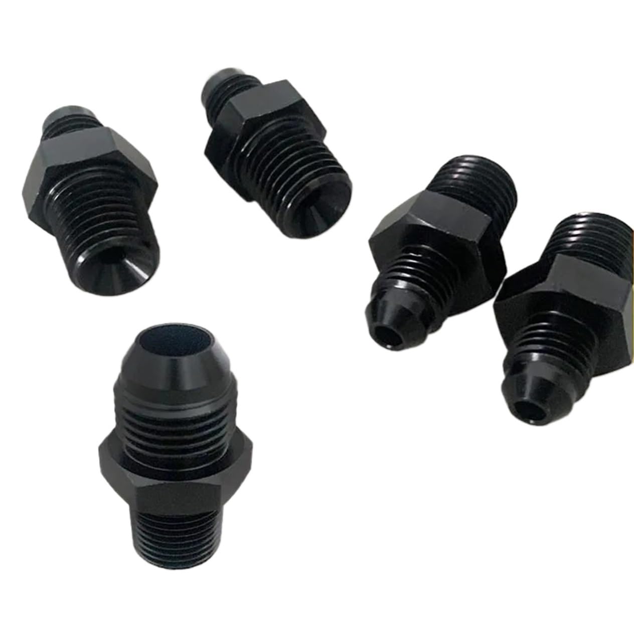 Uniwersalny gwint AN4 AN6 AN8 FlareMęski na NPT, prosty Bagnet oleju silnikowego(BlackAN4-1-8NPT)