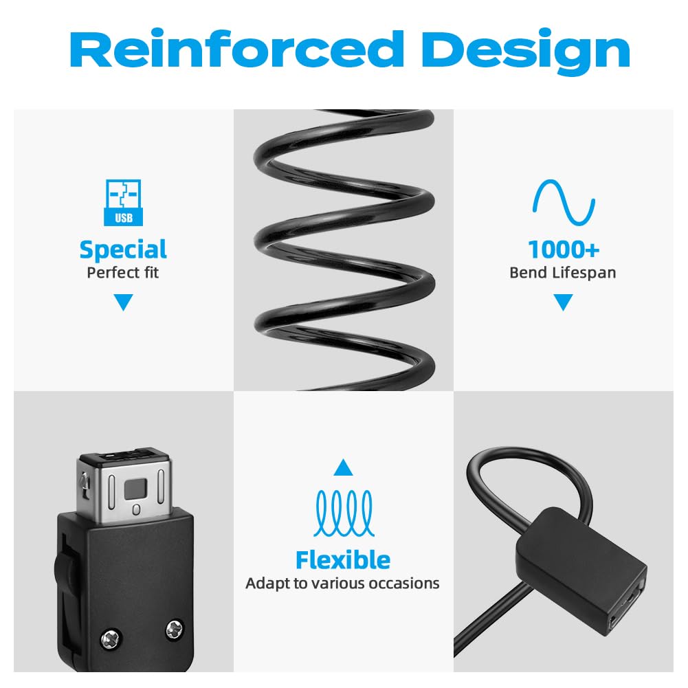 AXFEE 2 Piezas Cables de extensión Aplicabilidad con Nintendo NES Classic Mini Edition Controlador, 3 m Cables Extensibles para Wii Remoto y Wii Nunchuck Controlador, Negro