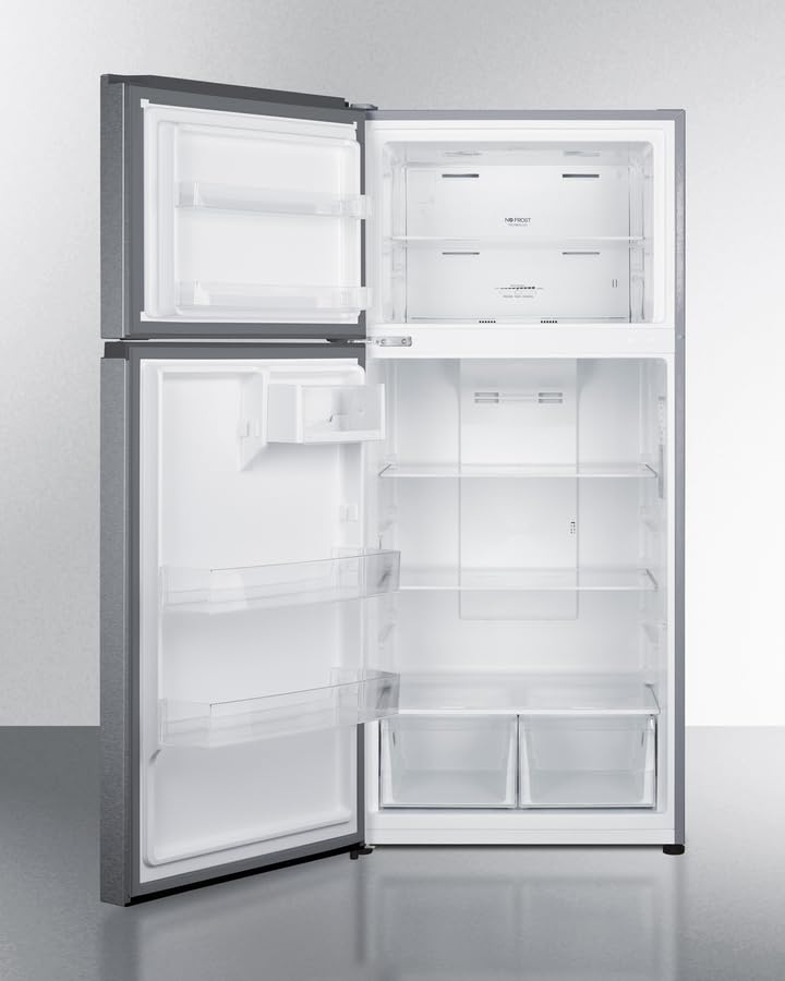 Summit 30” Top Mount Refrigerator - Freezer, 18 Cu.Ft. Capacity, Energy Star, Stainless Steel - Ff18sslhd (Left Handed Door Swing) on Fridge.com - View 3