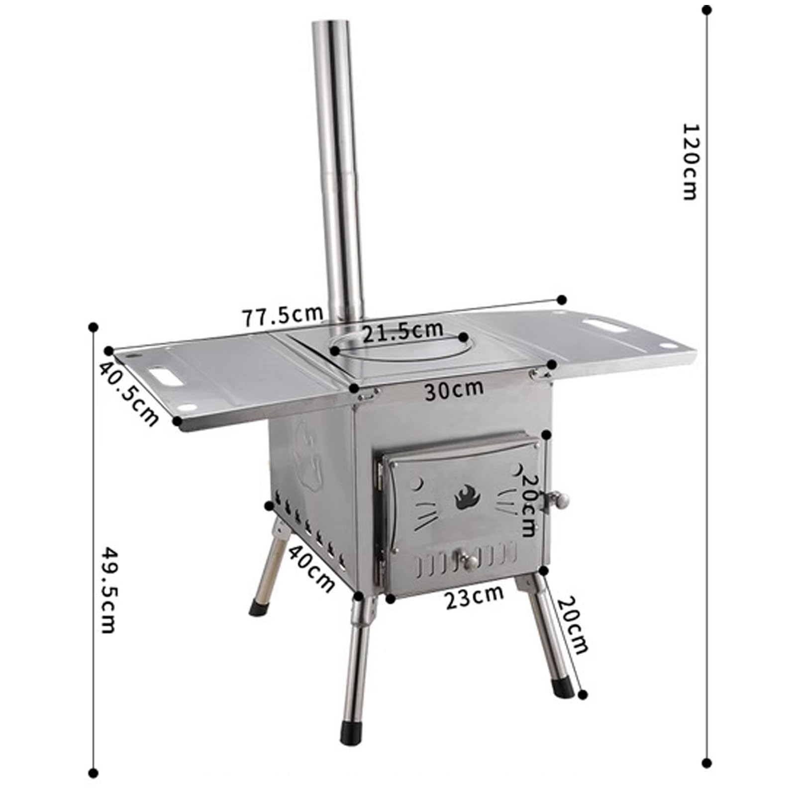 Mini Barbecue Portatile Piano del Tavolo Pieghevole Cucine da Campeggio Tendas Include Maniglia Piano Cottura Rimovibile Adatto per Campeggio e Uso Esterno(B,77.5 * 49.5cm)