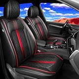 FiveFox Fit Frontier Leather Car Seat Covers for Nissan Frontier Crew Cab - Full...