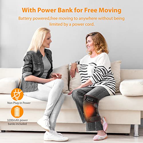 Heated Knee Massager- Vibration Knee Massager For Muscles Knee Massaging Knee Pad, Leg Massager, Knee Heating Pad, Massage Knee Brace Wrap For Arthritis And Support #TOP6