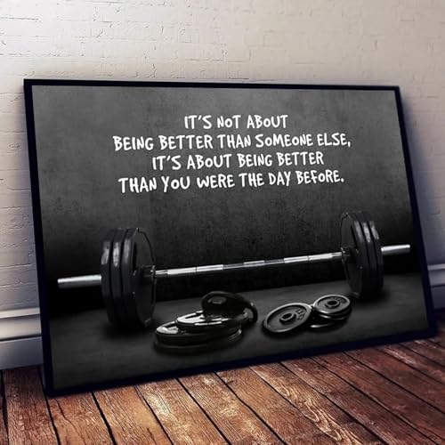 Affiche sport motivation TONGYINLI toile musculation sans cadre 60x80cm