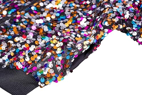 Girls Sequin Bomber Jacket Glitter Outwear Long Sleeve Zipper Jackets 5-12T4