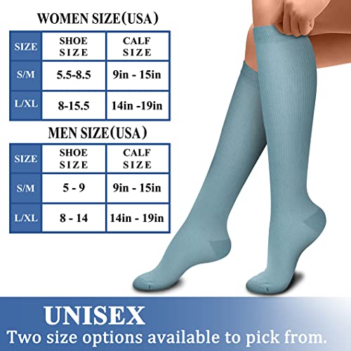 Image of Compression Socks (7 Pairs), 15-20 mmhg is BEST Graduated Athletic & Medical for Men & Women, Running, Flight, Travel, Nurses, Pregnant - Boost Performance, Blood Circulation