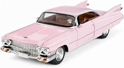FEXXA 1:32 Scale Die Cast Eldorado Cadillac Exclusive Alloy Metal Pull Back Die-cast Car Model with Sound Light Mini Auto Toy for Kids Metal Model Toy Car with Sound and Light? (1.32 Eldorado-Pink)
