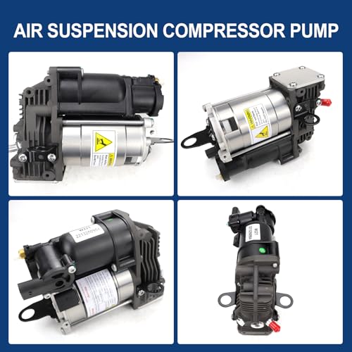 Image of Air Suspension Compressor Pump Compatible with Mercedes-Benz W221 CL216 S350 S400 S450 S550 S600 S63 AMG Mercedes ML GL class W166 X166 2007-2012 Replaces 2213201604 2213200704 A1663200104