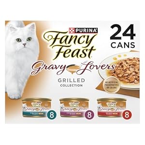 Purina Fancy Feast Gravy Lovers Poultry and Beef Gourmet Wet Cat Food Variety Pack – (Pack of 24) 3 oz. Cans