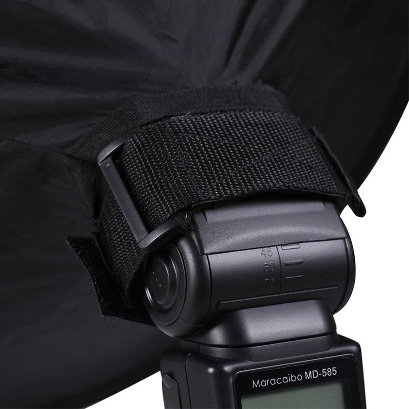 REFLEX CAMERA Diffusore universale per flash Softbox rotondo da 44 cm per DSLR Speedlite | Modificatore portatile di luce ad anello per fotografia di ritratto in studio | Include scatola portaoggetti