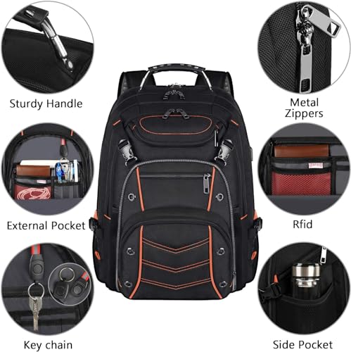 Image of VECKUSON 18.4 Laptop Backpack for Men, 55L Extra Large Gaming Laptops Backpack,TSA Friendly Flight Approved and RFID Anti-Theft Pocket