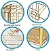 Heavy-Duty Metal Dog Cage with Door Non-Escape Lock Cat Crate Easy-Clean Tray 4-Step Assembly, Full Accessories, for Dogs/Cats/Rabbits, 3 Sizes(Gold,91x56x66cm)