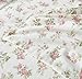 Laura Ashley - Flannel Sheets Queen Size, Anti-Pilling & Wrinkle Resistant Cotton, Touchably Soft for All-Season Comfort - Bed Sheets with Matching Pillowcases & Fitted Sheet (Audrey Pink)