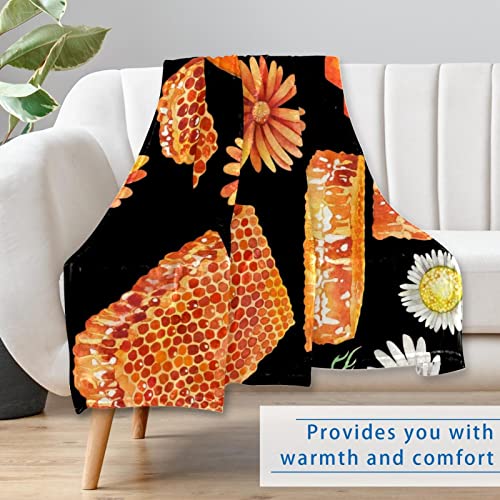 Couverture douce abeilles 150x100 cm en flanelle chaude pour lit et canapé - 7