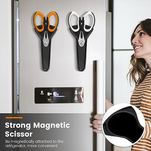 Vaasee 2 Pack Sharp Kitchen Scissors Set with Magnetic Holder - image 4
