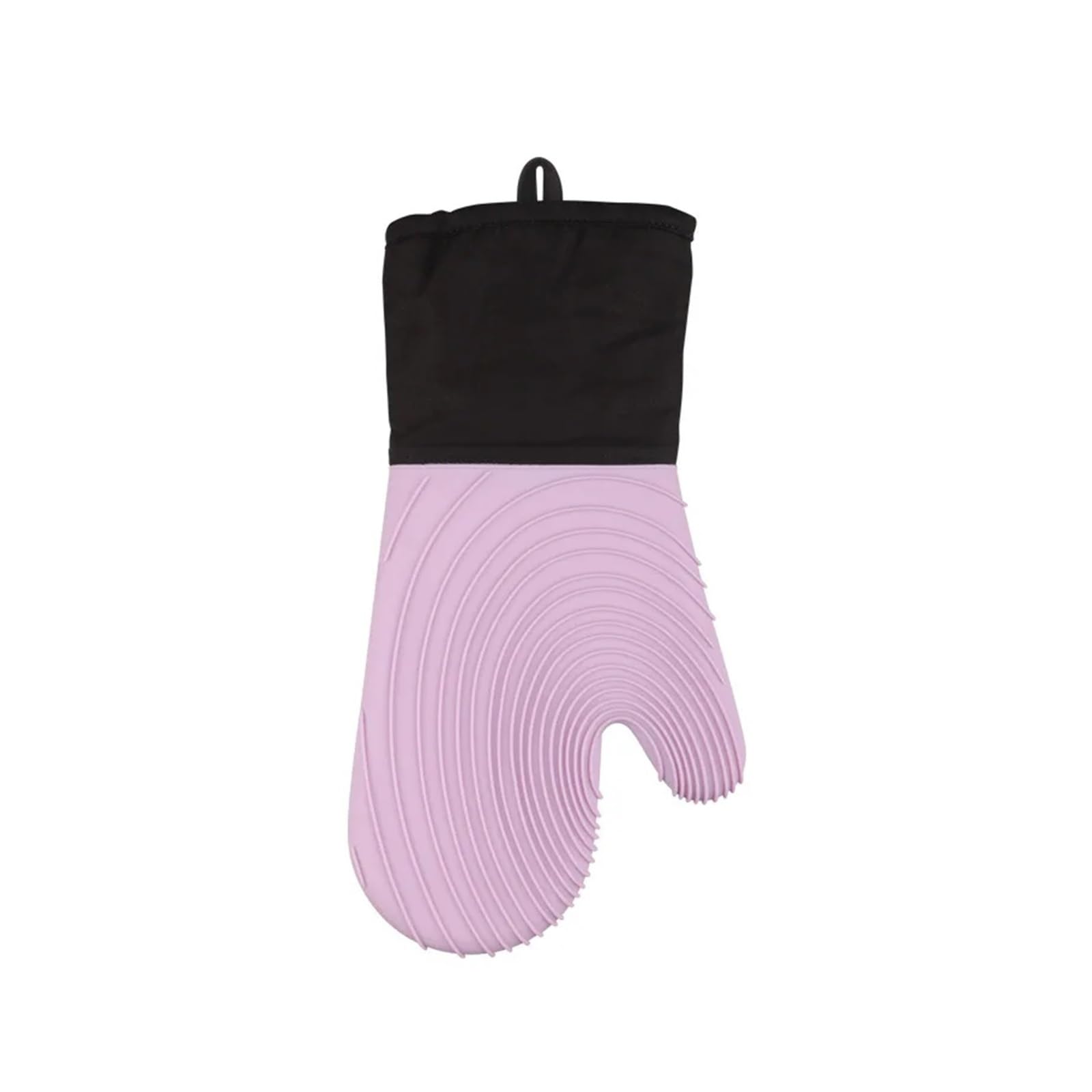 Silicone Cotton Heat Resistant Oven Mitts Kitchen Thickened Anti Scald Microwave Baking Gloves(Purple A6)