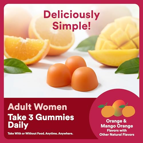 SmartyPants Women’s Plus 50+ Multi & Omegas Multivitamin Gummies with Omega 3 DHA/EPA, Methylfolate, CoQ10, Vitamin D3, C, B12, B6, A, K, Biotin, Two Fruit Flavors, 90 Count (30 Day Supply) - image 5