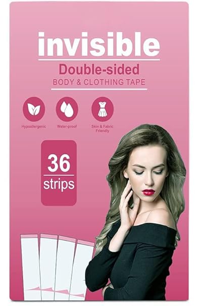 DOBARIYA EMPIRE Double-Sided Tape for Fashion-36 Strips, Tape for Clothes, Fabric Tape for Women Clothing and Body,All Day Strength Tape Adhesive,Invisible & Clear Tape for…