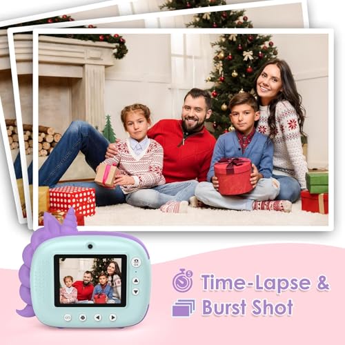 Image of Kids Instant Print Camera, Selfie Digital Camera for Kids with Print Paper & 32G Card, 2.5K Video, Color Pens for DIY, Fun for Girls Boys 3-12 Years Old (CAM42)