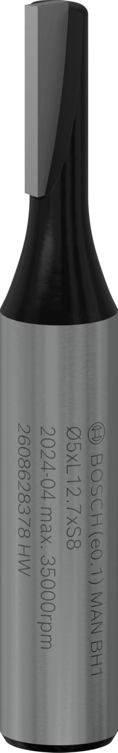 Bosch 1x Fresa diritta PRO, una scanalatura (per Legno tenero, Compensato, Ø 5 mm, Professional Accessorio Fresatrice portatile, Rifilatore)