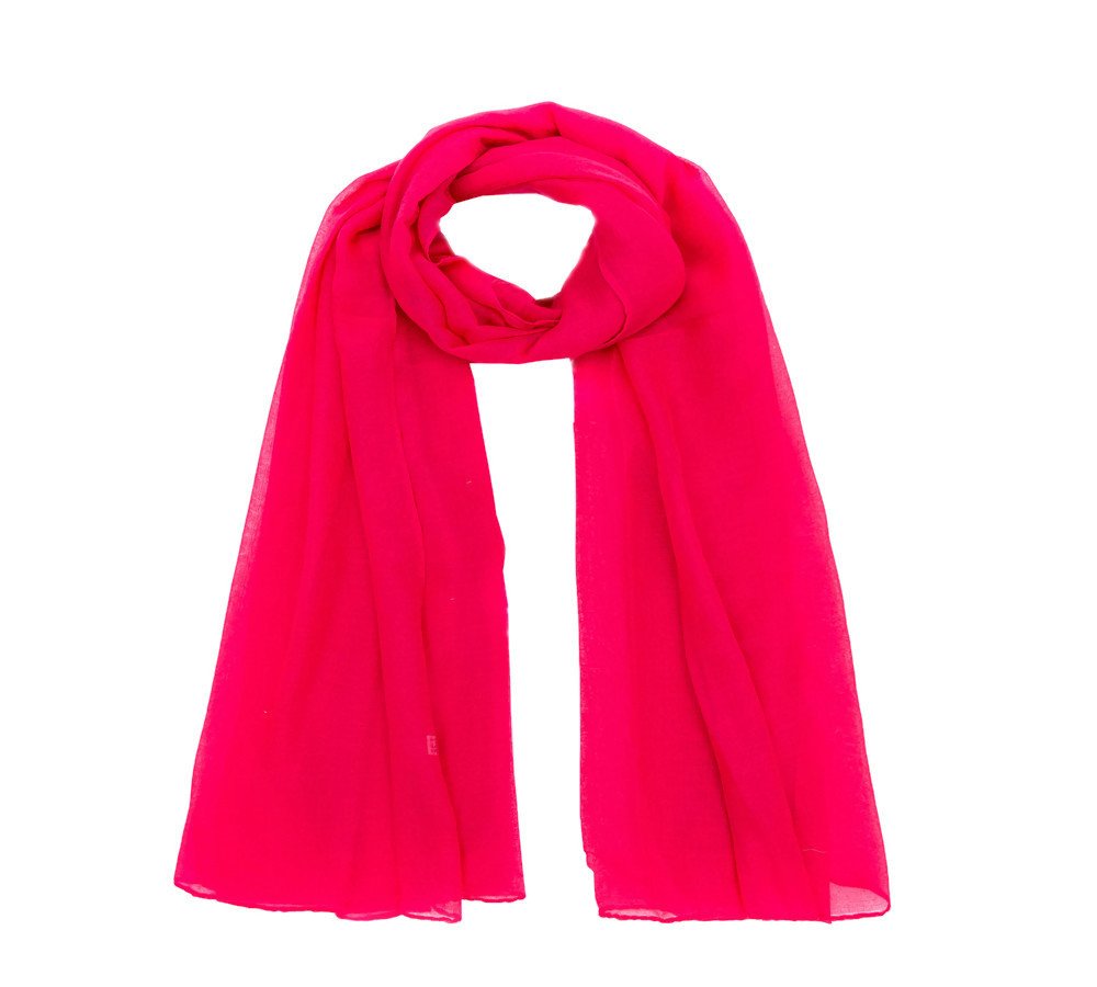 World of Shawls Ladies Large Plain Sarong Scarf Dress Wrap Cover Up Beachwear Swimwear (Hot Pink)