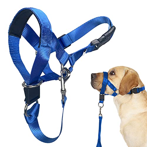 No-Pull Head Collar For Dogs Training & Walking Made Easy, Soft Dog Halter Harness With Expert Training Guide - Put An End To Pulling On The Leash #TOP9