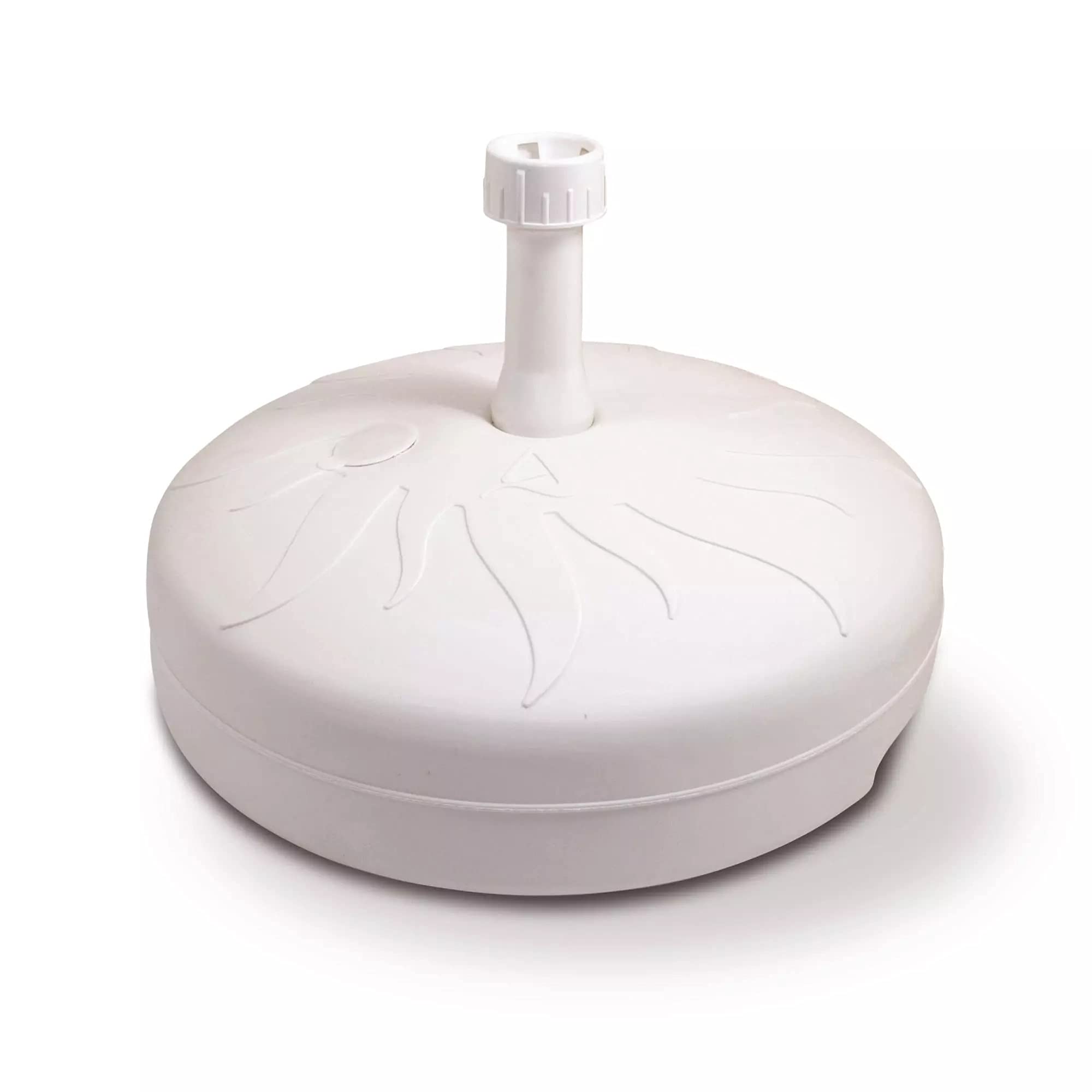 URBNLIVINGURBNLIVING 14L 18L 20L White Garden Patio Plastic Umbrella Stand Sun Shade Parasol Base (Round 20L)