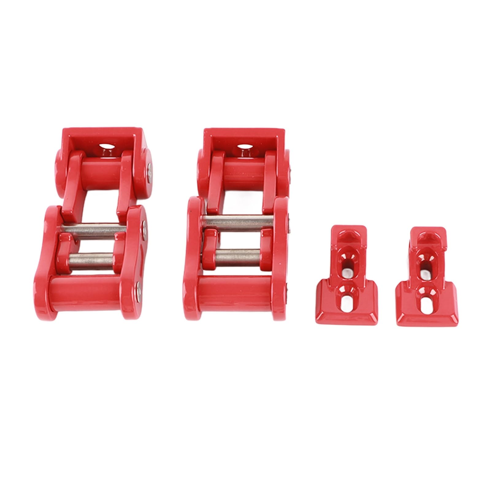 Kit di Chiusura per Cofano Durevole in Lega di Alluminio per JK JKU 2007-2018 Fibbia per Cofano Motore Stile Fuoristrada 4 Pezzi (rosso)