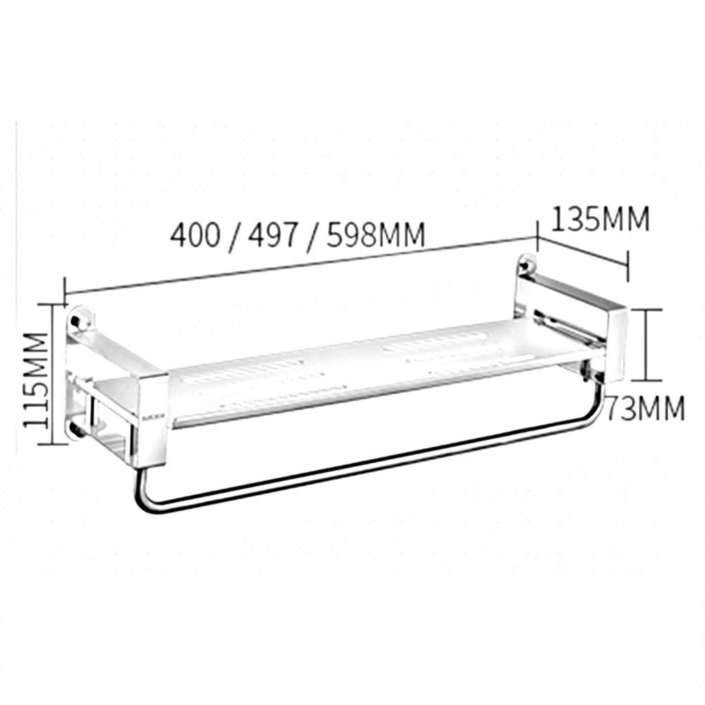 Estante De baño Almacenamiento De baño, Estante De baño Estante De Ducha De baño De Acero Inoxidable Cesta Caddy Estilo Moderno Montado En La Pared (Tamaño: 400X135X115Mm)