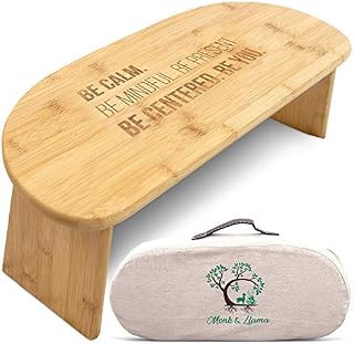 Monk & Lama Kneeling Meditation Bench with Foldable Legs — Perfect Kneeling Stool