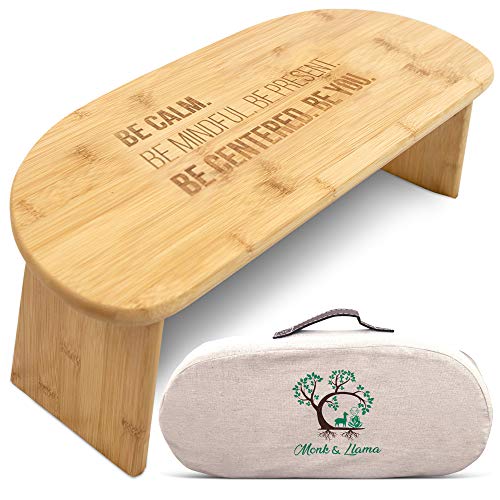 Monk & Lama Kneeling Meditation Bench with Foldable Legs — Perfect Kneeling Stool