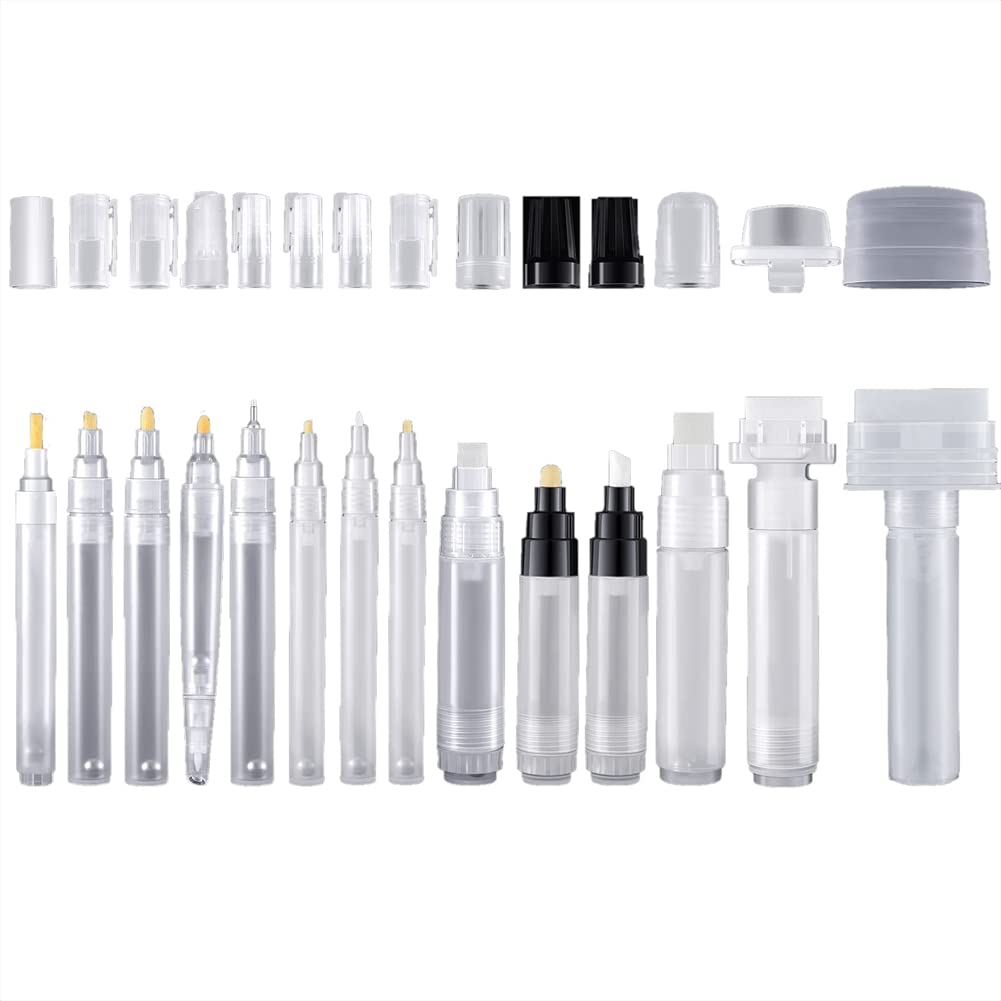 Wisboey Lackstifte 10er Pack - Nachfüllbare Marker 1-15mm Transparent