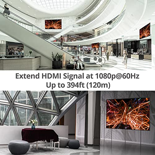 Siig 1080P Hdmi Extender Over Ip 394Ft - Hdmi Ethernet Extender, Hdbitt, Ir Extension, Hdcp, 1 To 1 Or One To Many, Tx & Rx Balun Kit (Ce-H26T11-S1) #TOP5