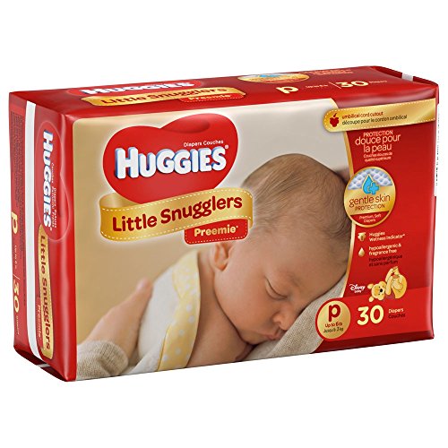 Image of Huggies Gentle Care Preemies Diapers, Size P, 180-count