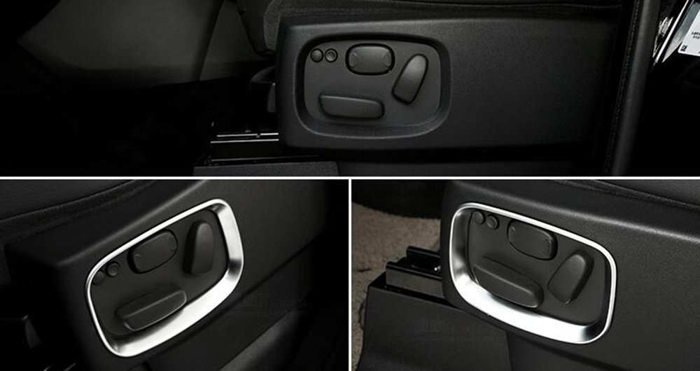 metyoucar ABS Chrom Seite Sitz Anpassung Rahmen Aufkleber Rahmen Cover Trim