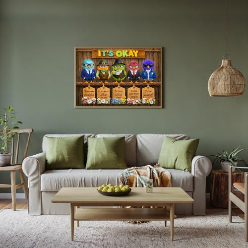 Puzzles para adultos 500 piezas, Rompecabezas de pájaros con estilo posados, flor imposible, para personas mayores y familia, 20.47x14.96 pulgadas, póster 1:1, letras en el reverso miniatura 6