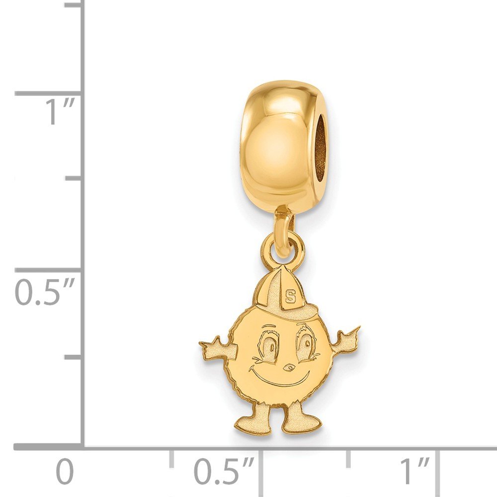Syracuse Bead Charm Small (1/2 Inch) Dangle (Gold Plated)