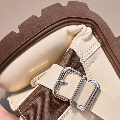 Girls Lightweight Buckle Side Zipper Combat Ankle Boots for Little Big Kid 2025 Fall Winter Fashion4