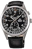 Schwarz und Schwarz Orient Herren Analog Automatik Uhr mit Leder Armband FFM03004B0