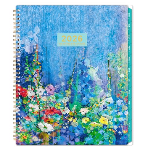 2026 Monthly Planner/Calendar - 9'' x 11'', JAN. 2026 - DEC. 2026, Large 12 Monthly Planner 2026 with Twin-wire Binding, Inner Pocket,Tabs, Premium Paper
