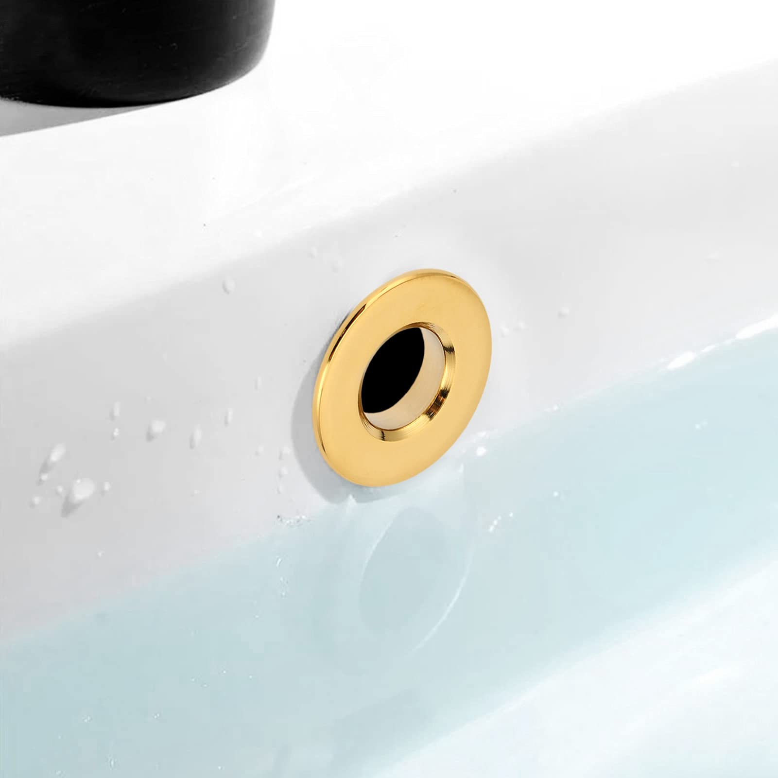 Tapa de desbordamiento para fregadero latón circular - Anillo de repuesto inserto lavabo cocina